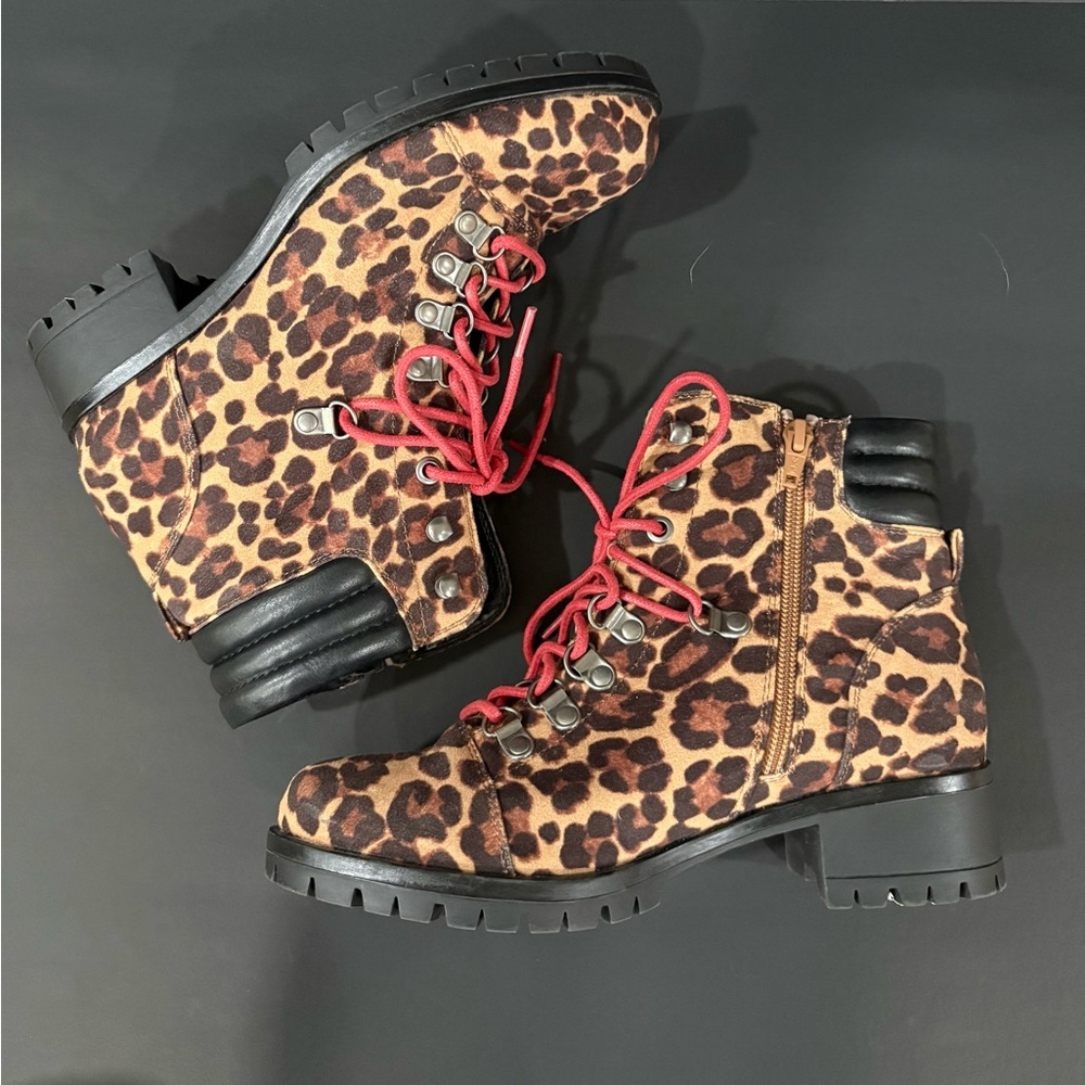 Leopard Print Ankle Boots - Picture 2 of 6